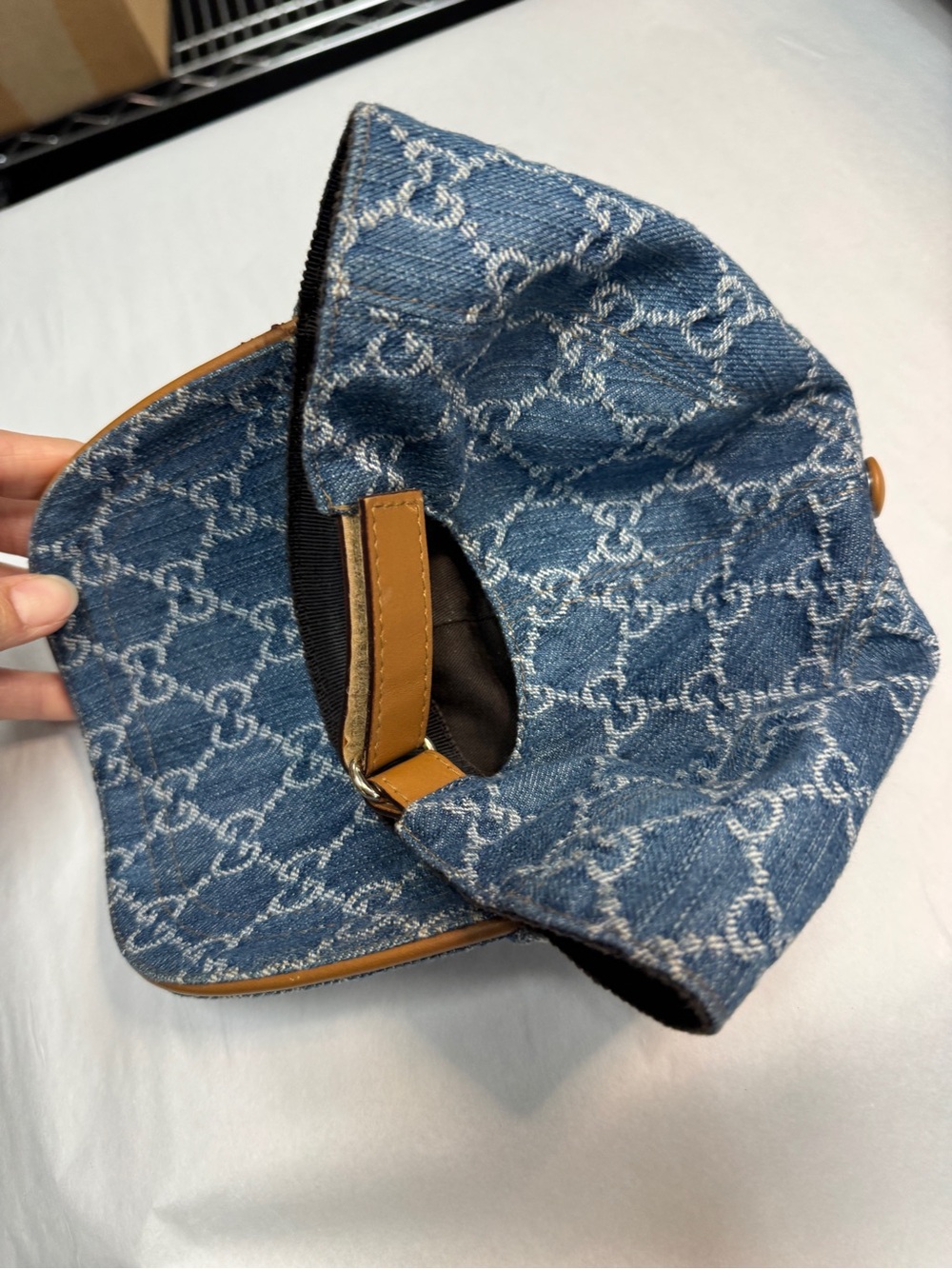 Authentic Gucci Denim GG Baseball Cap - Picture 8 of 10